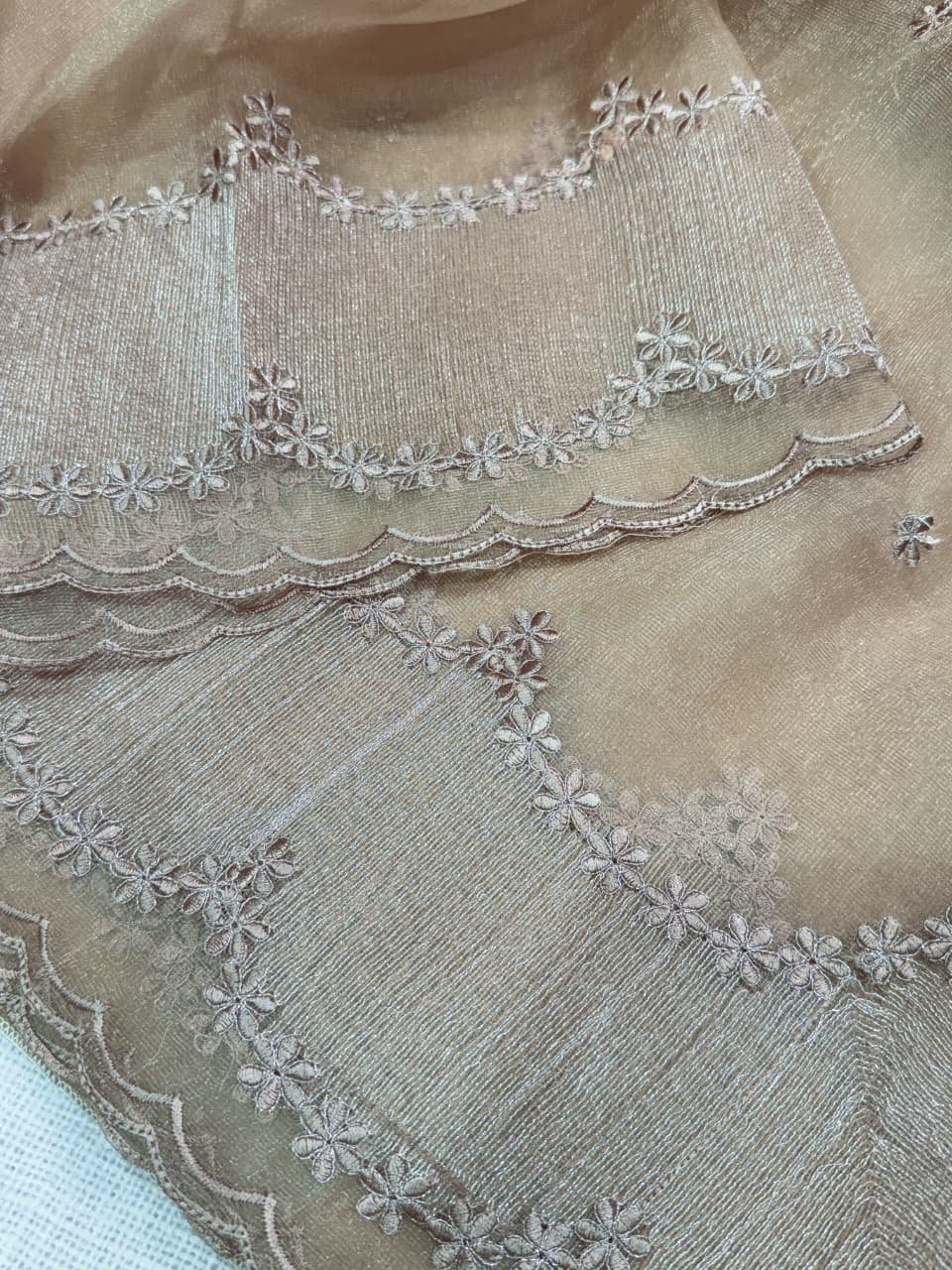 Party wear Organza Embroidery Sarees - Image 5