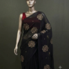 Black Faux Georgette